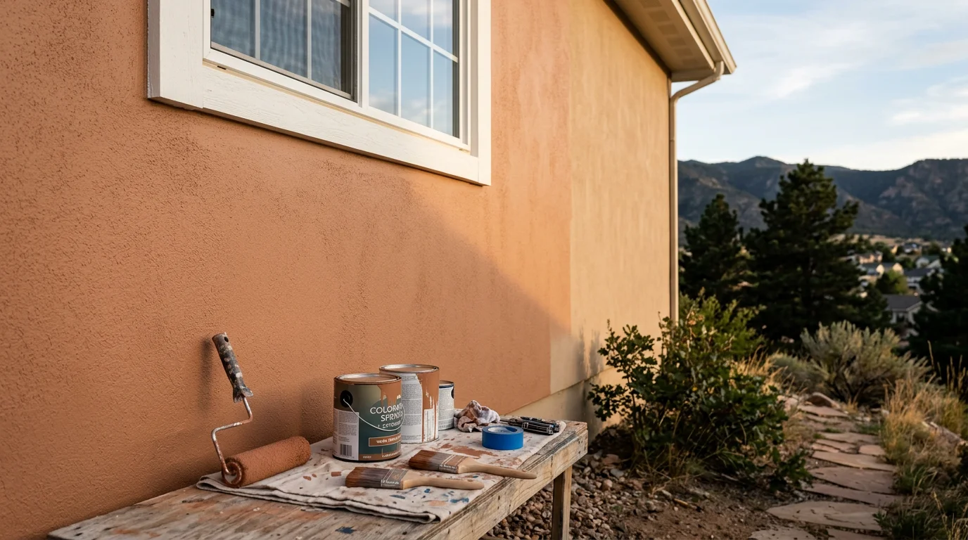 Freshly painted interior walls and trim in Colorado Springs home